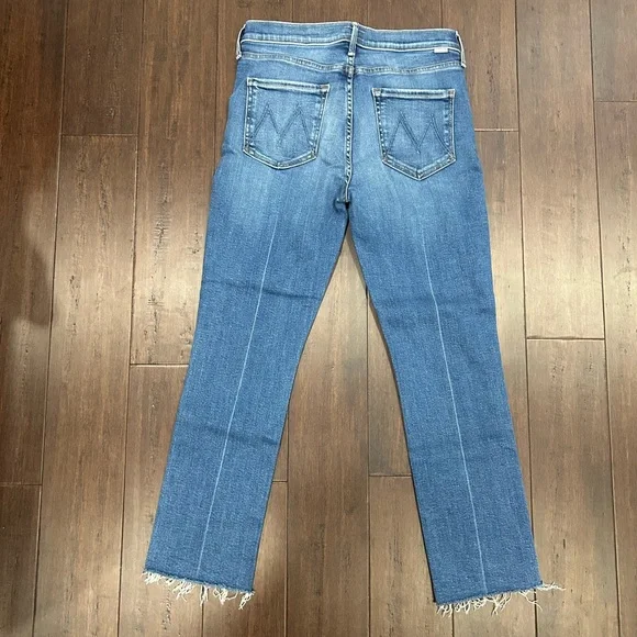 MOTHER The Rascal Ankle Fray Jeans in Blue - Picture 6 of 6